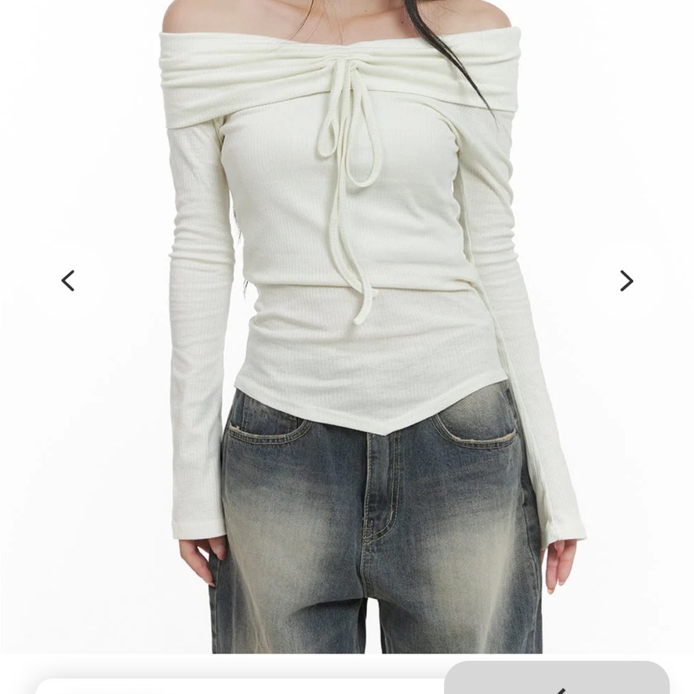 NEW Off-Shoulder Cream Top
